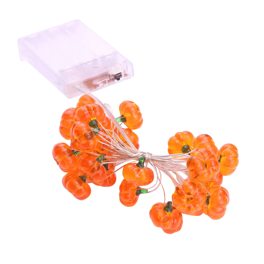 Spooktacular Pumpkin Horror Eyeball LED String Lights - USB Powered 20/40 LEDs for Haunting Halloween Party Decor!