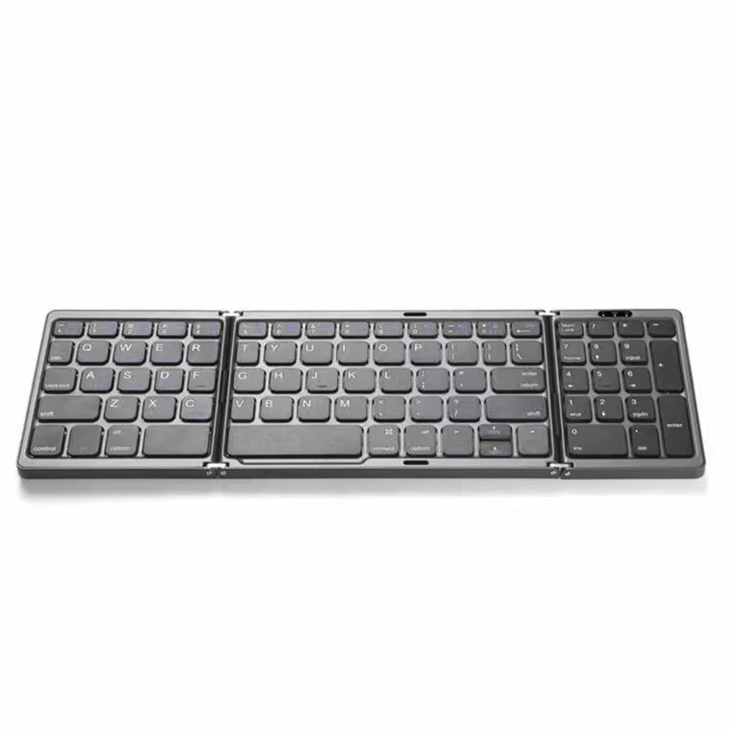 TriFoldable Bluetooth 5.1 Keyboard Mini Keyboard Keyboard Portable Tablet Keyboard Mute Keyboard for Laptop Windows Android IOS