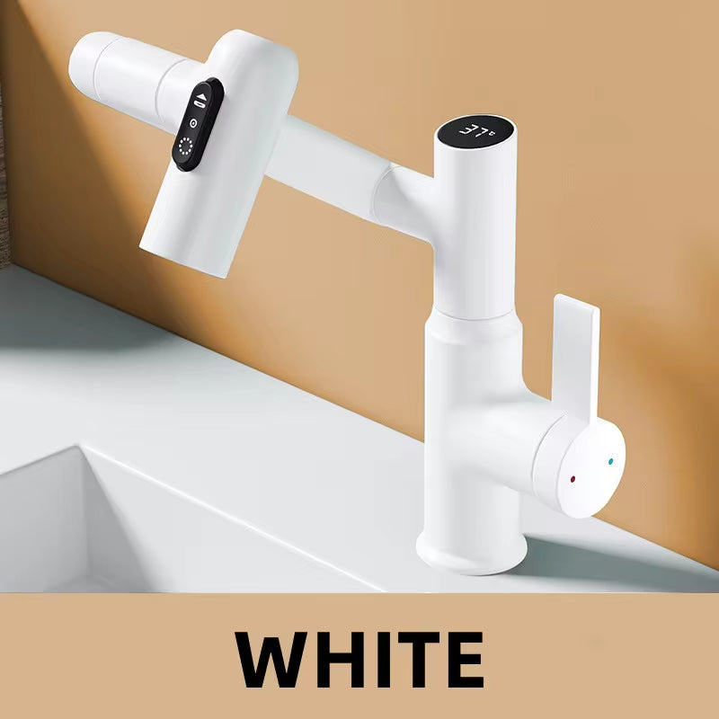 Revolutionary 360° Digital Display LED Basin Faucet - Multi-Function Hot & Cold Water Sink Mixer for Ultimate Bathroom Experience