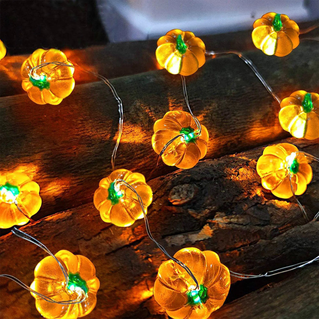 Spooktacular Pumpkin Horror Eyeball LED String Lights - USB Powered 20/40 LEDs for Haunting Halloween Party Decor!