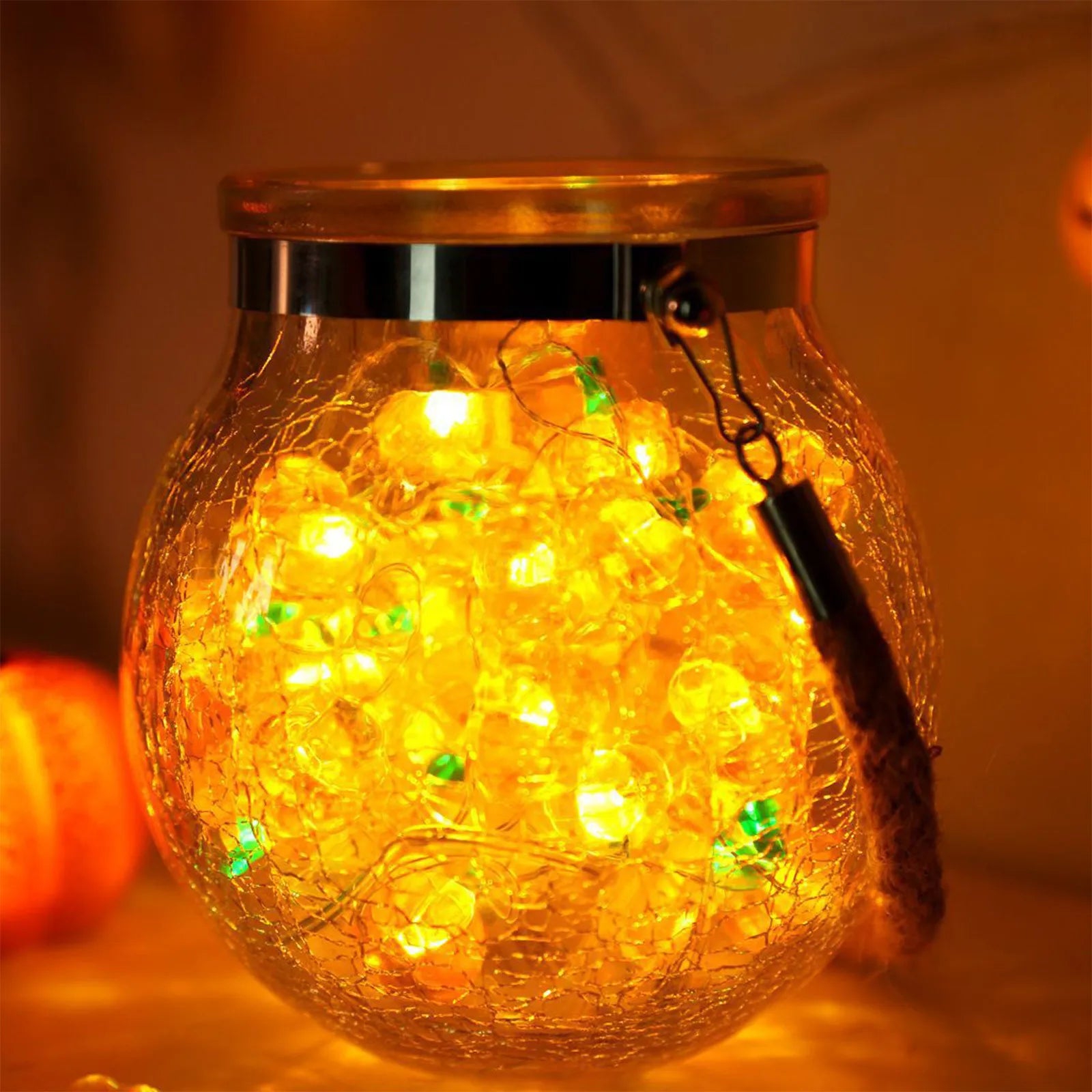 Spooktacular Pumpkin Horror Eyeball LED String Lights - USB Powered 20/40 LEDs for Haunting Halloween Party Decor!