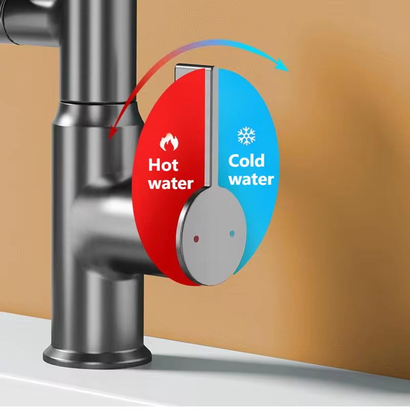 Revolutionary 360° Digital Display LED Basin Faucet - Multi-Function Hot & Cold Water Sink Mixer for Ultimate Bathroom Experience